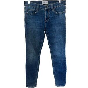 Current/Elliott Mid-Rise Skinny Stretch Denim Blue Jeans Blend Womens Size 25